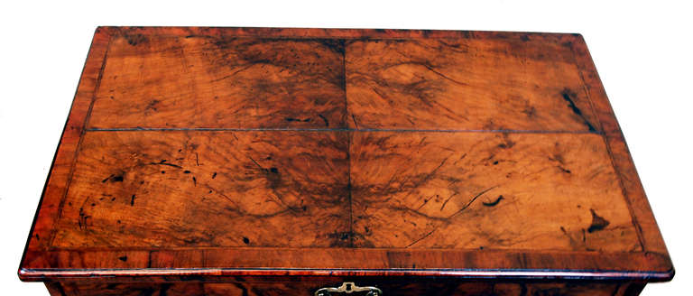 English Antique Georgian Walnut Kneehole Desk
