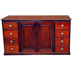 Antique Mahogany Dwarf Linen Press