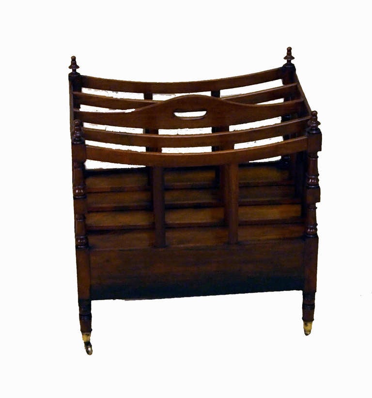 Antique Regency Rosewood Canterbury