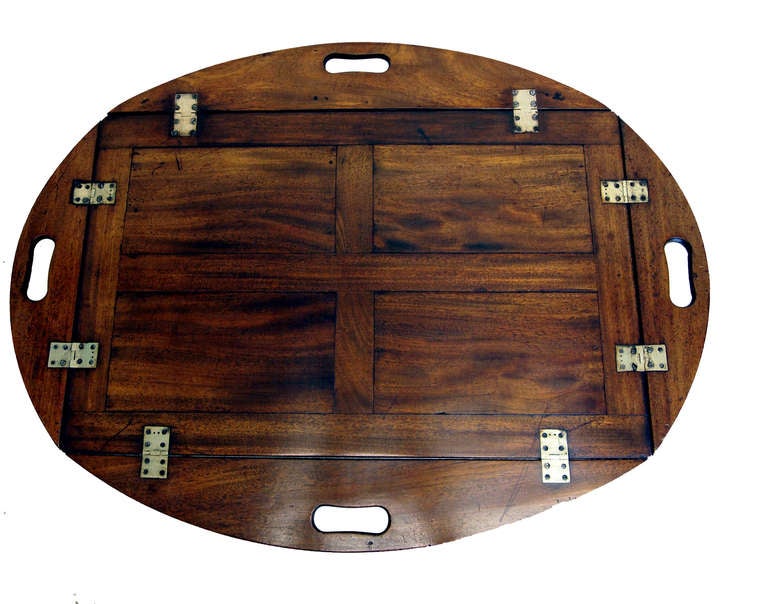 English Antique Georgian Mahogany Butlers Tray