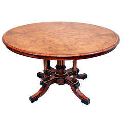 Antique 19th Century Gillows Walnut Centre Table