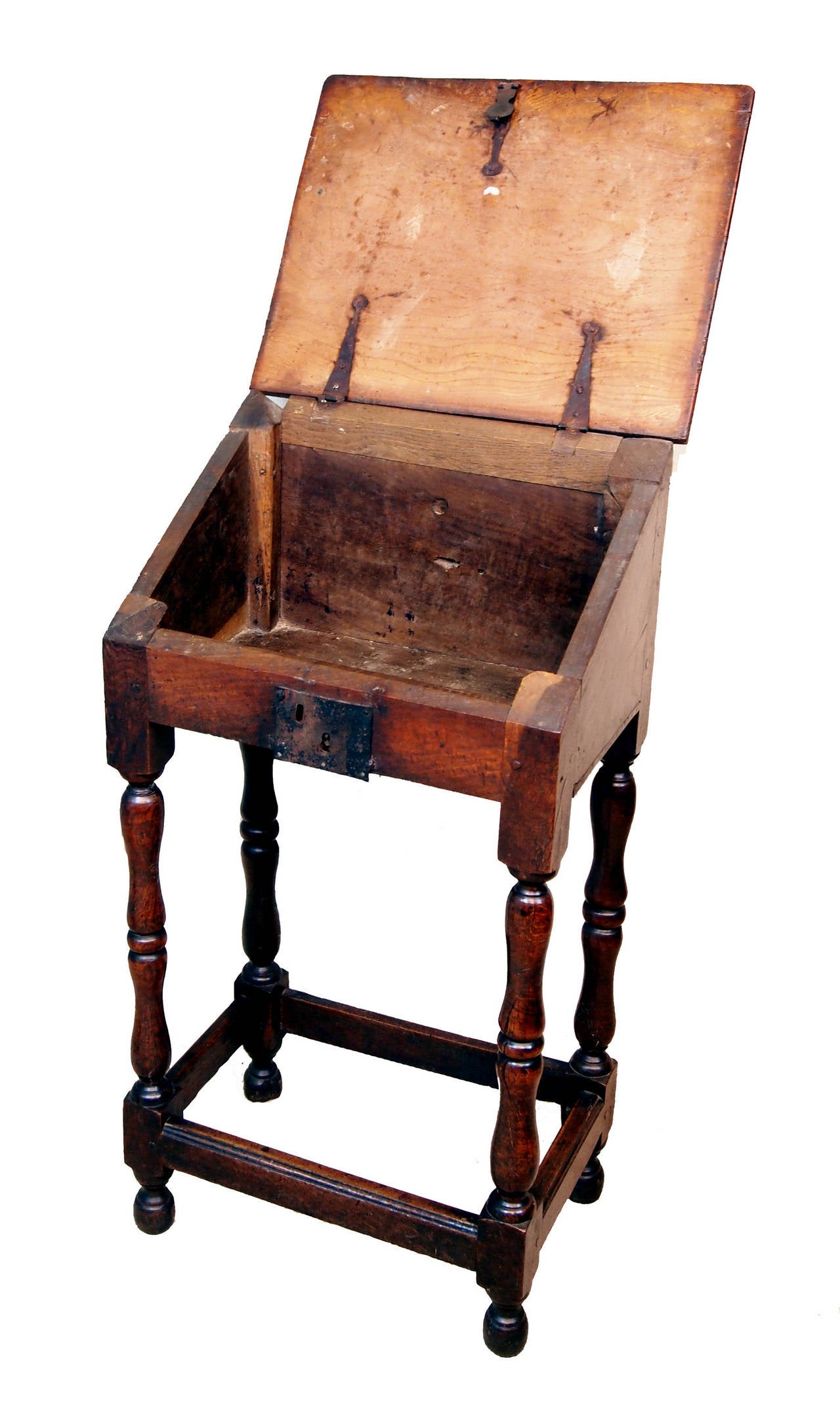 Antique Queen Anne Elm Bureau or Bible Box
