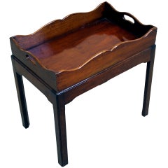 Antique Georgian Butlers Tray On Stand 