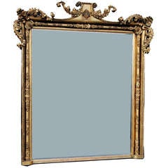 Antique Large Regency Gilt Overmantle Mirror 