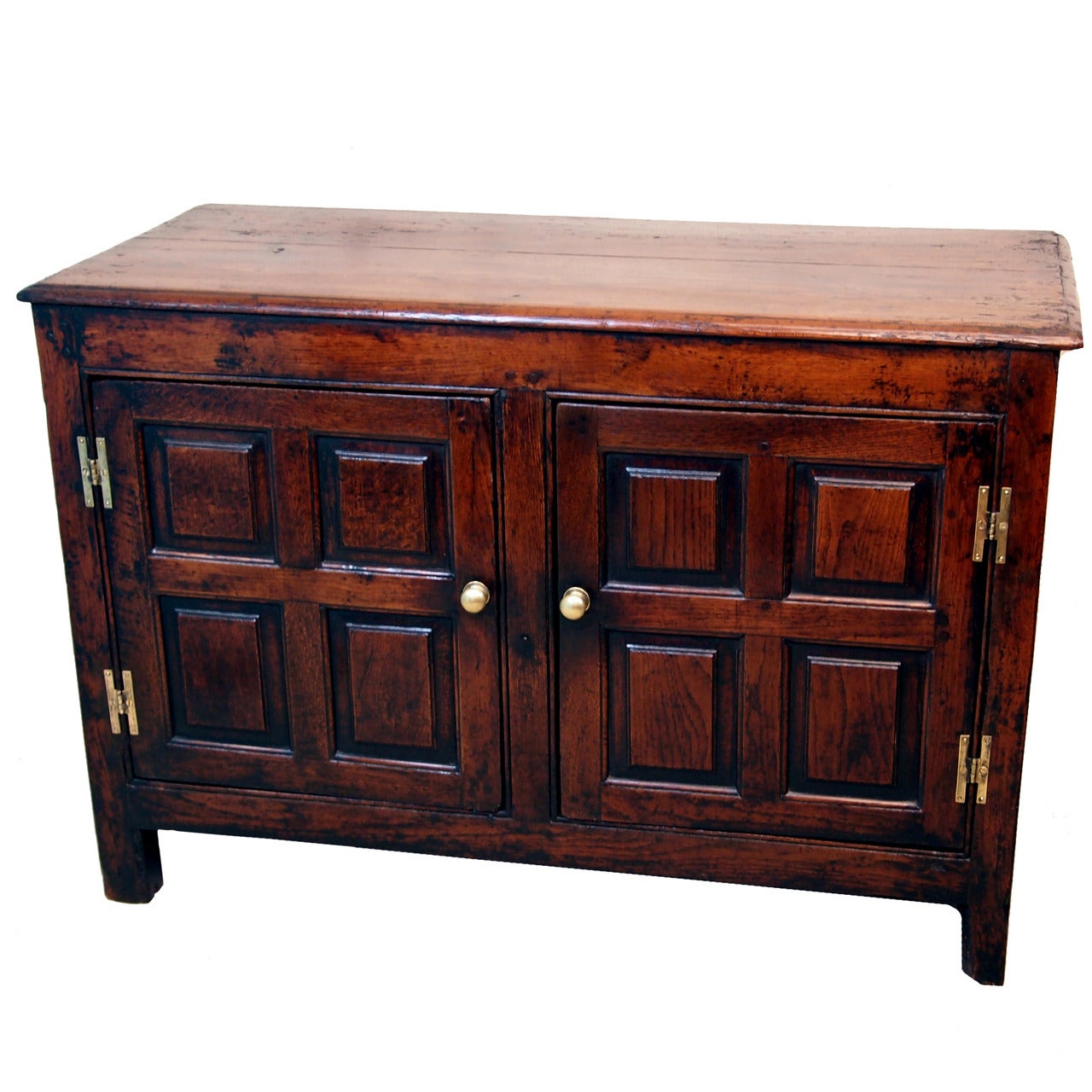 Antique Georgian Oak and Pine Cupboard Dresser