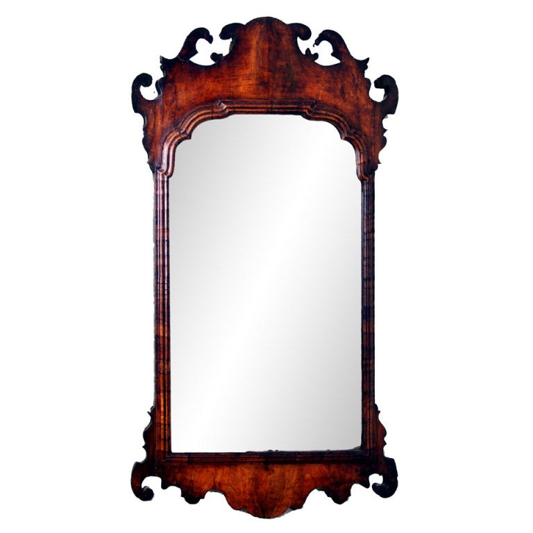 Antique Walnut Mirror at 1stdibs