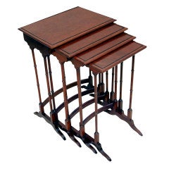 Antique Mahogany Quartetto Nest of Coffee Tables 11
