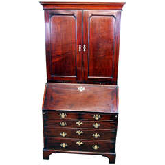 Antique Georgian Mahogany Bureau Bookcase 9