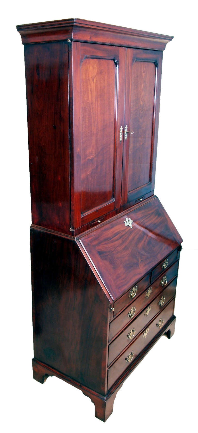 Antique Mahogany Bureau Bookcase For Sale at 1stDibs