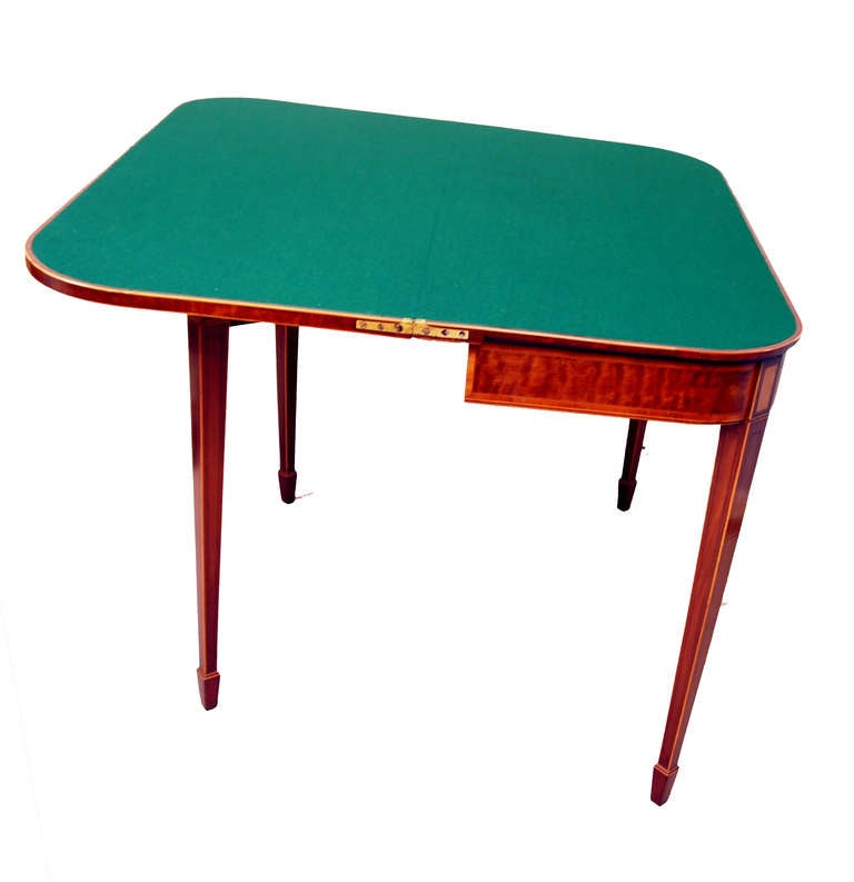 Antique Mahogany Pair of Card Tables For Sale at 1stDibs