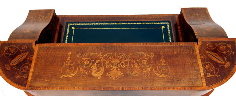 English Antique Mahogany Carlton House Desk