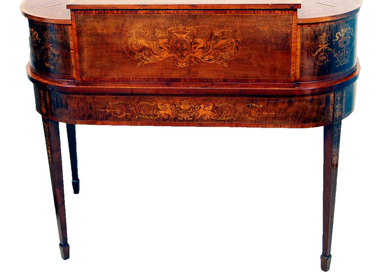 19th Century Antique Mahogany Carlton House Desk