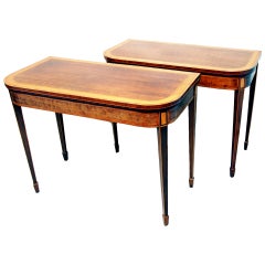 Antique Georgian Mahogany Pair of Card Tables