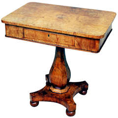 Antique Burr Elm Occasional Writing Table 7