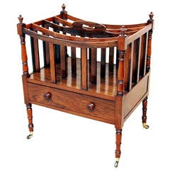 Antique Regency Rosewood Canterbury