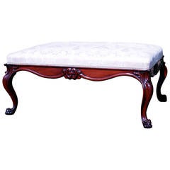 Antique Mahogany Salon Stool