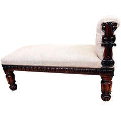 Antique Regency Rosewood Window Seat