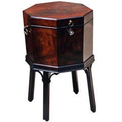 Antique Mahogany Octagonal Wine Cooler