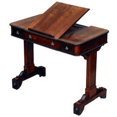 Antique Regency Rosewood Library Games Table