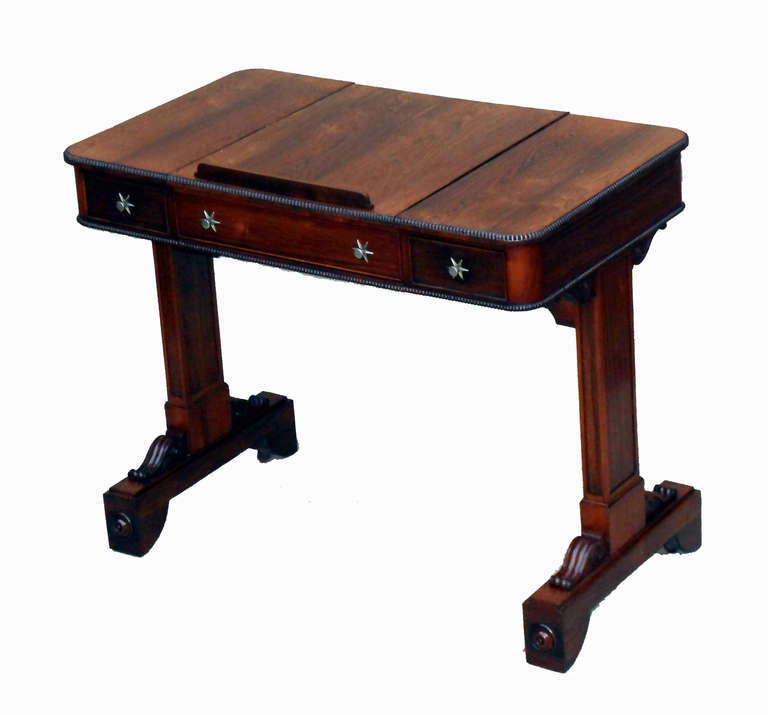 19th Century Antique Regency Rosewood Library Games Table