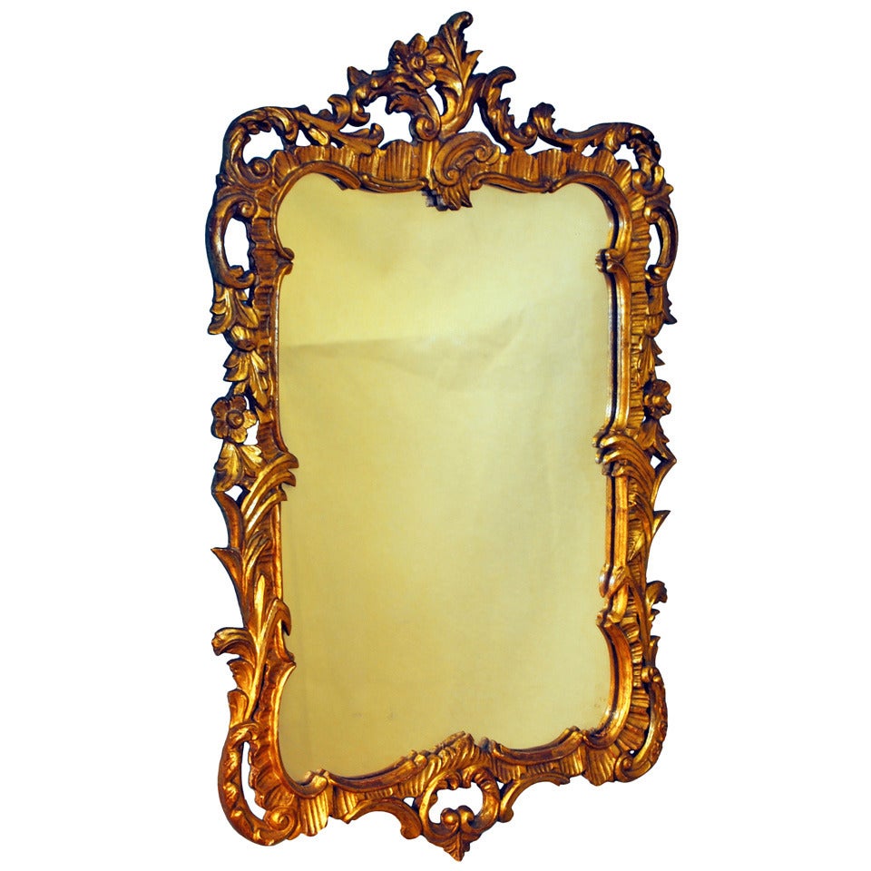 Antique Chippendale Style Gilt Mirror