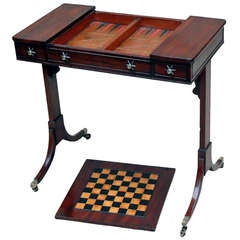 Antique Mahogany Regency Games Table
