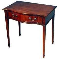 Antique Mahogany Serpentine Side Table 3
