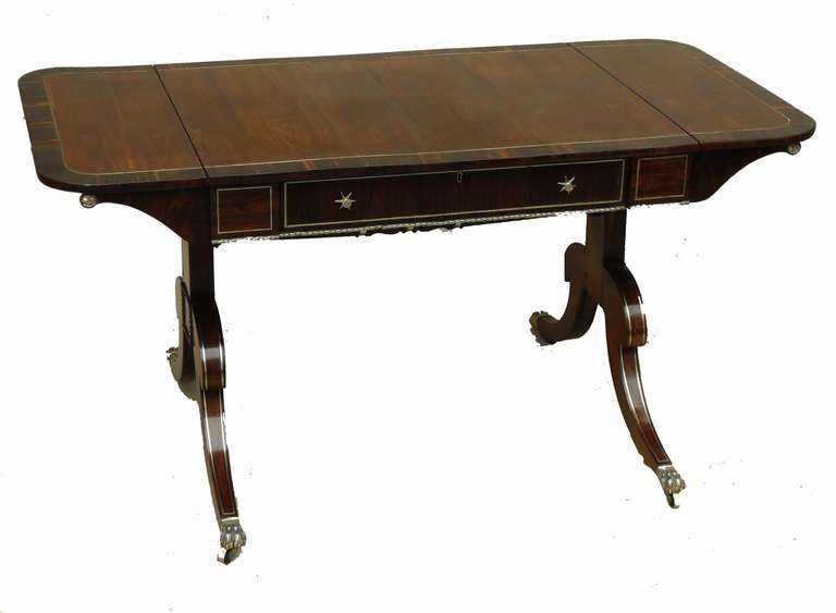 English Regency Rosewood Sofa Table