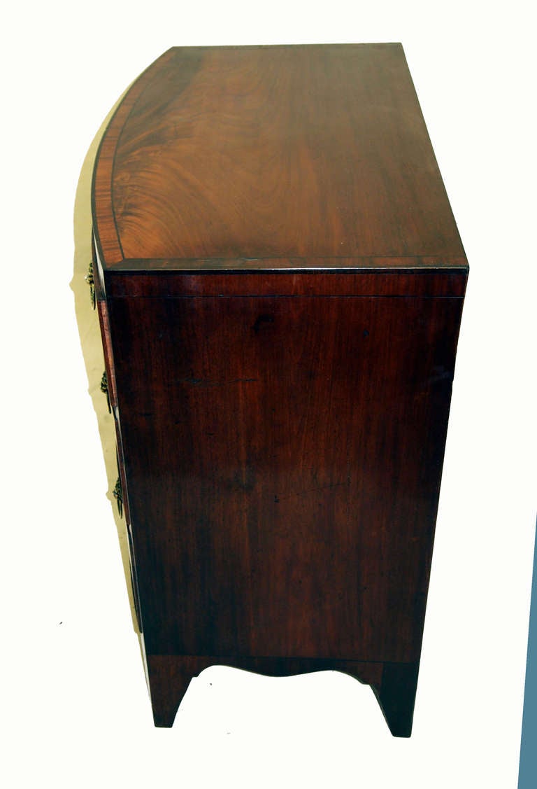 Antique Georgian Mahogany Bow Front Chest