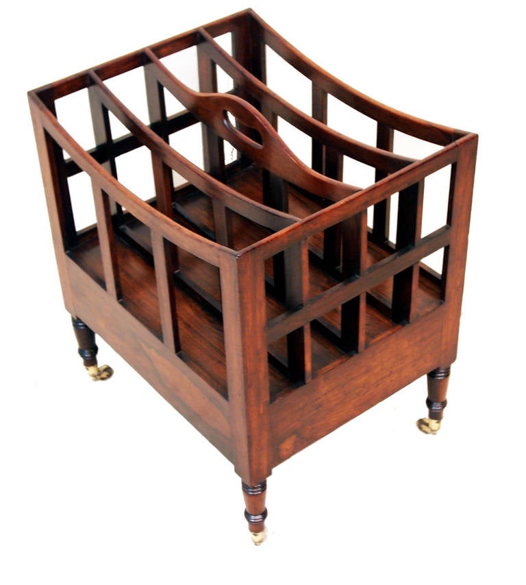 Antique Regency Rosewood Canterbury