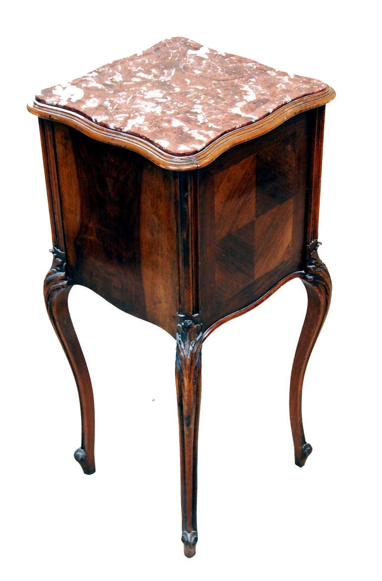 Antique French Walnut Bedside Pot Cupboard