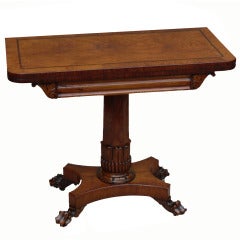 Antique Victorian Oak Card Table
