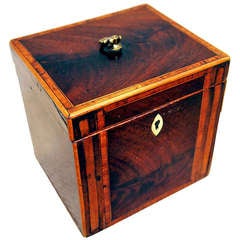 Antique Georgian Mahogany Tea Caddy