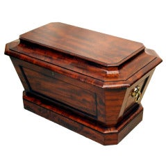 Antique Mahogany Sarcophagus Wine Cooler 10