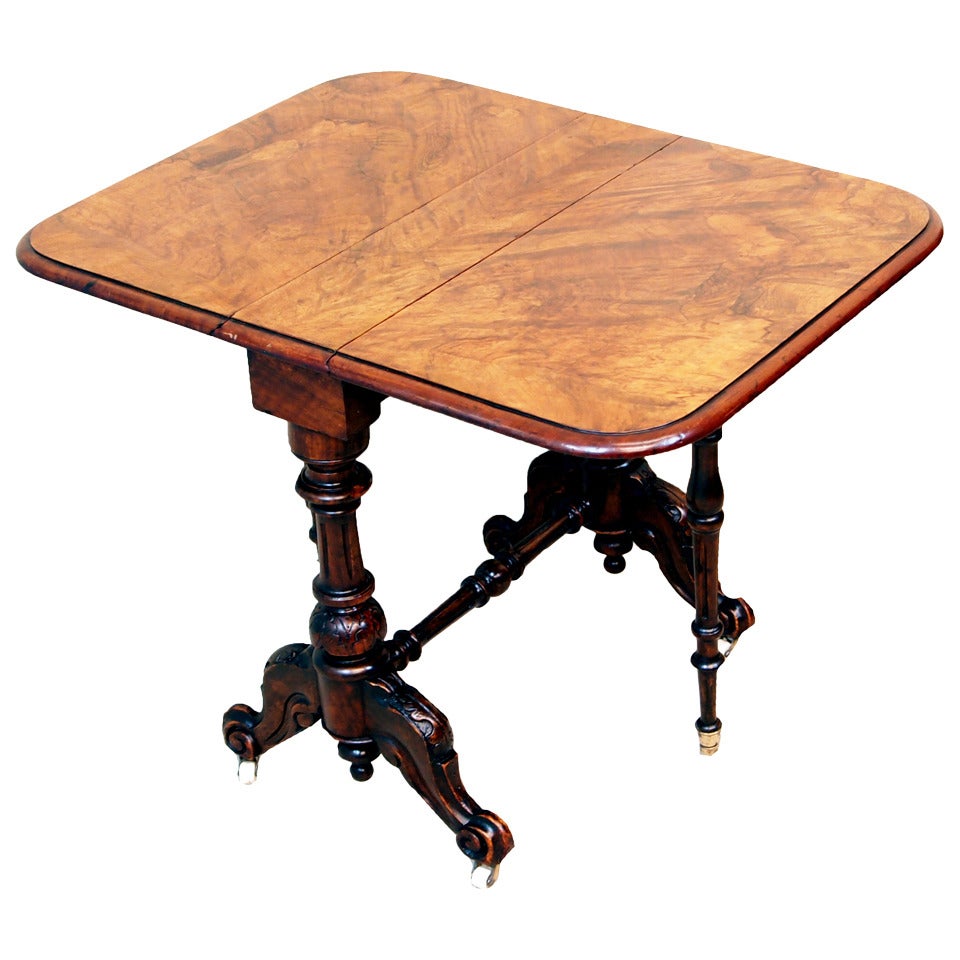 Antique Burr Walnut Baby Sutherland Table
