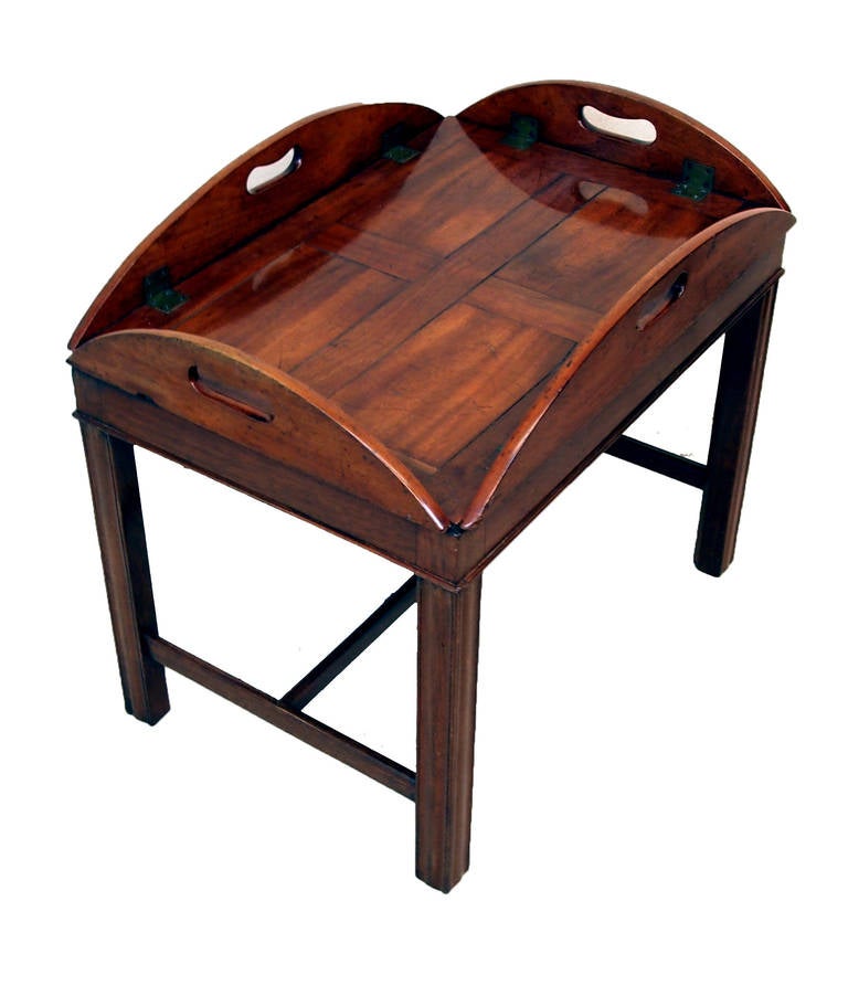 Antique Georgian Mahogany Oval Butlers Tray