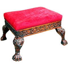 Antique 19th Century Anglo-Indian Padouk Stool