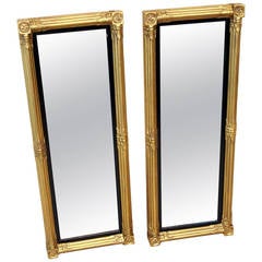 Antique Regency Period Pair Of Gilt Mirrors