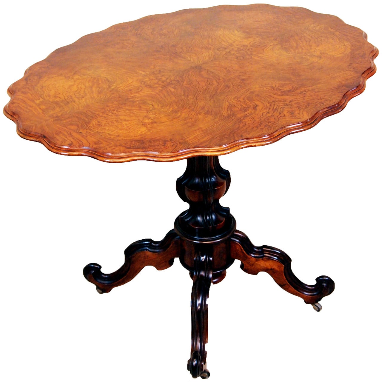 Antique 19th Century French Walnut Tripod Table
