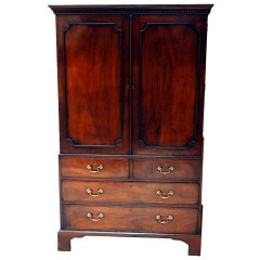 Antique Georgian Mahogany Linen Press