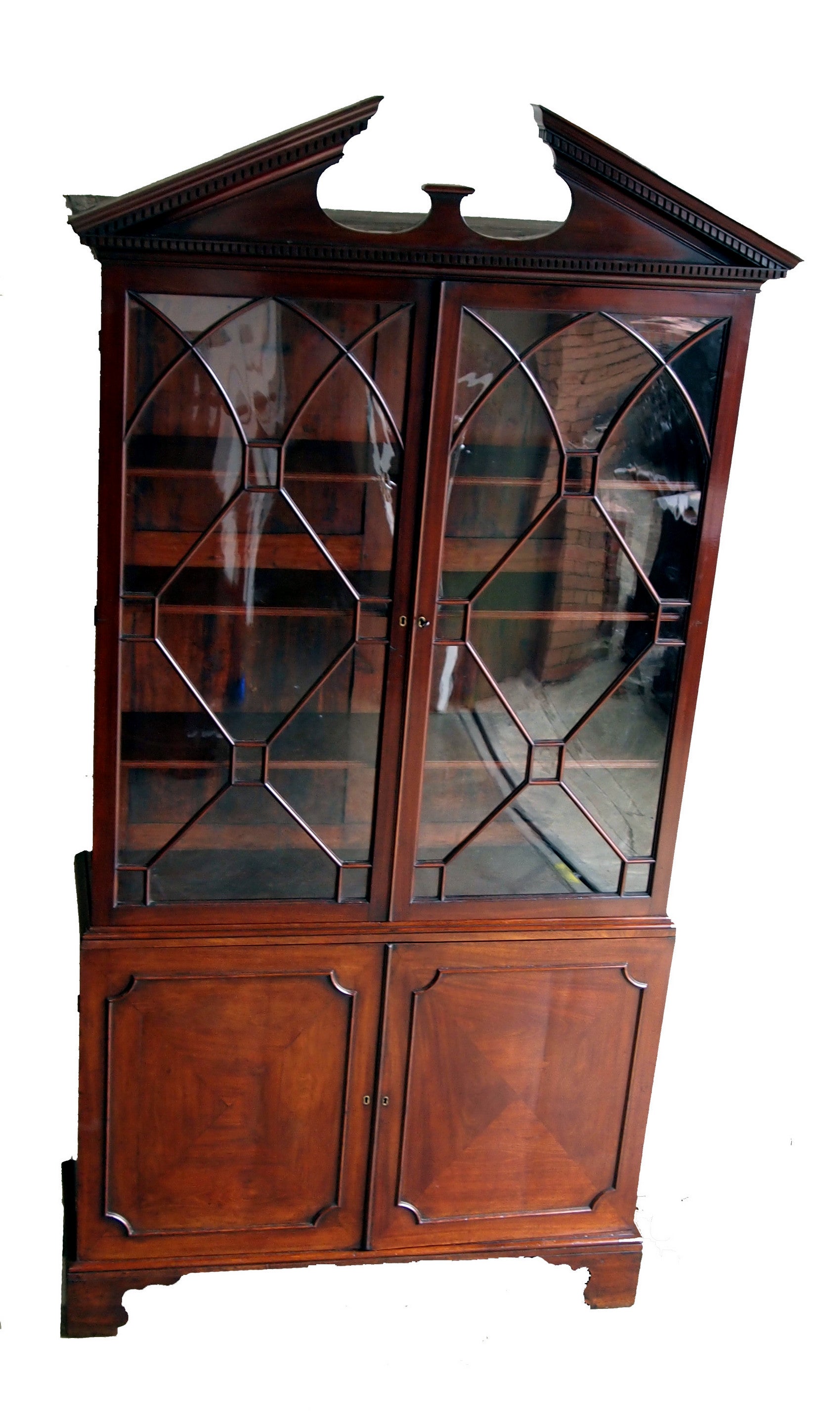 Antique Mahogany Library Bookcase at 1stDibs