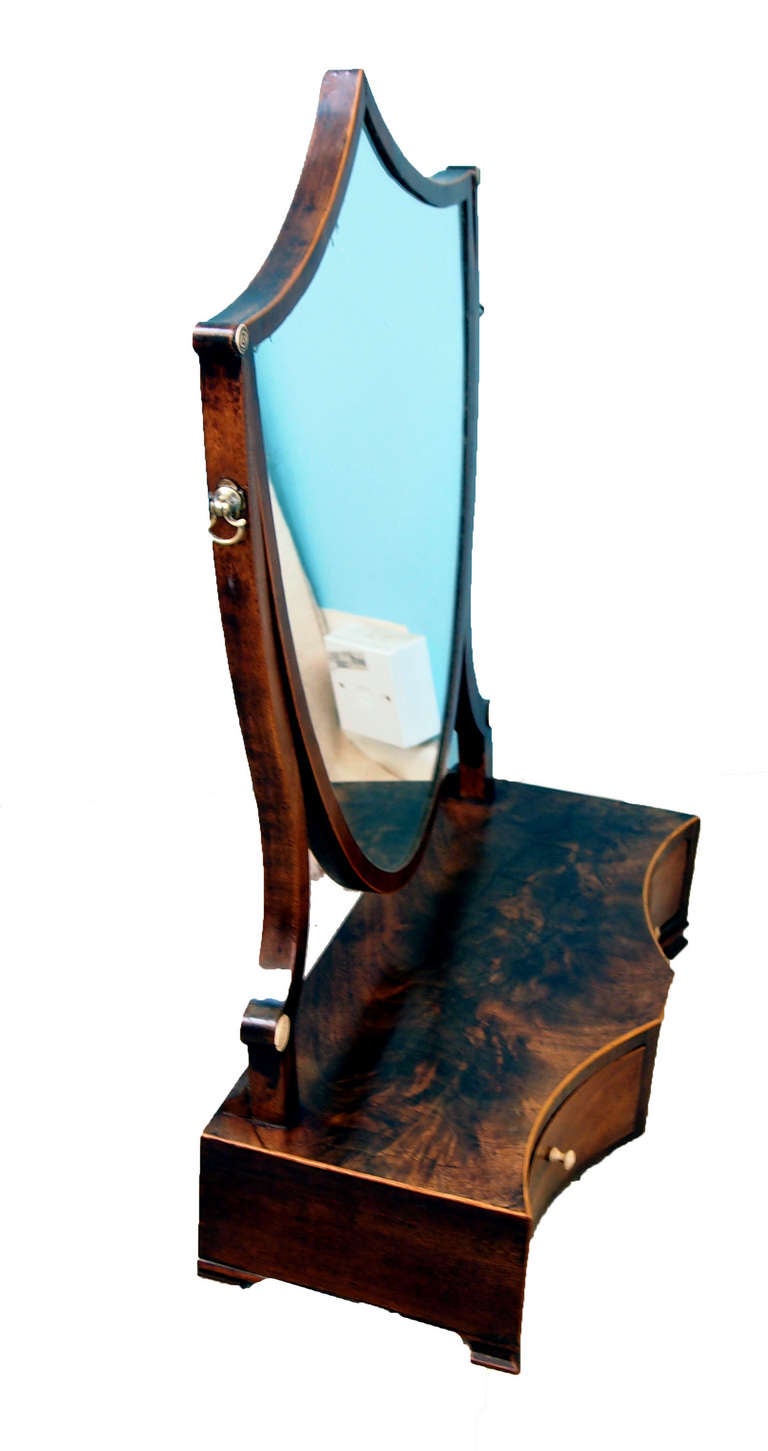 Antique Georgian Mahogany Dressing Table Mirror