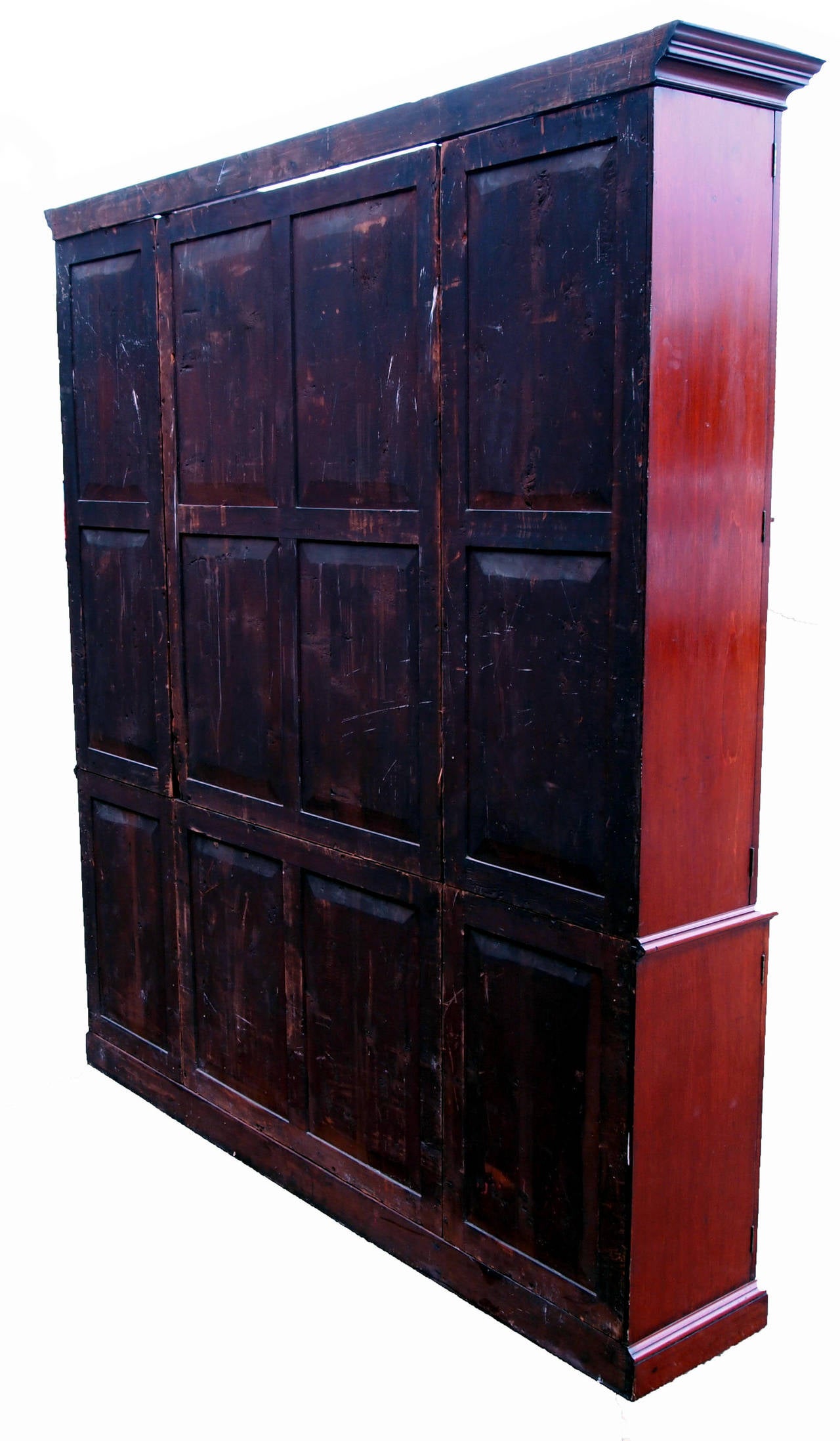 Antique Georgian Mahogany Breakfront Bookcase