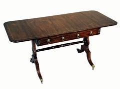 Antique Regency Rosewood Sofa Table 