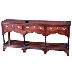 Antique Georgian Oak Potboard Dresser