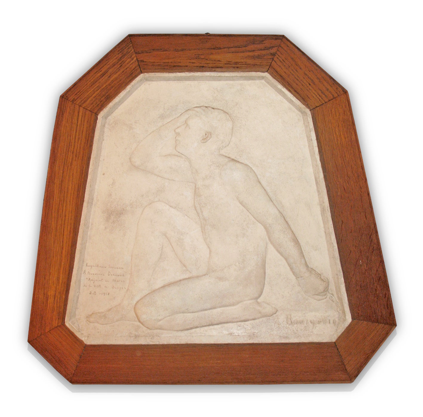 A bas-relief by Bourgouin For Sale
