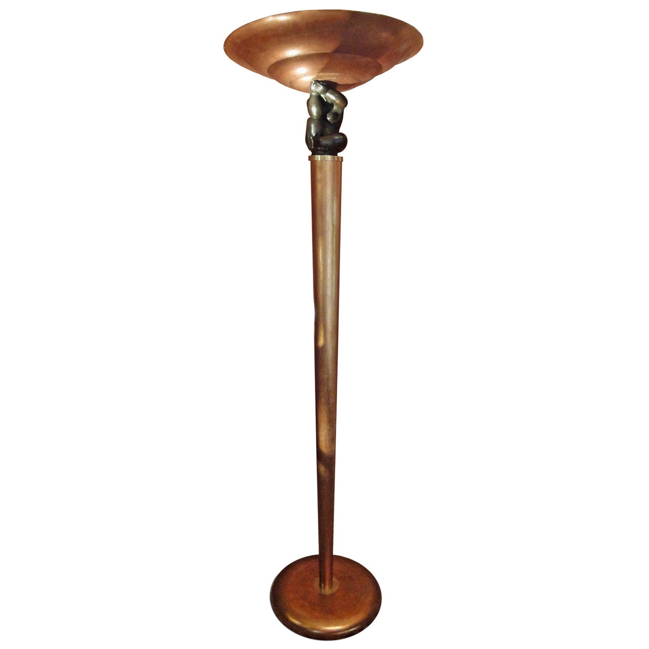 An Art Deco stand lamp by Louis Dideron For Sale