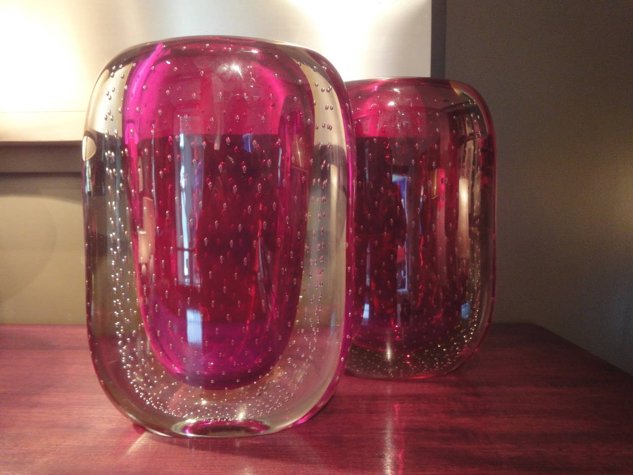 Italian Pair of Vases by Seguso For Sale