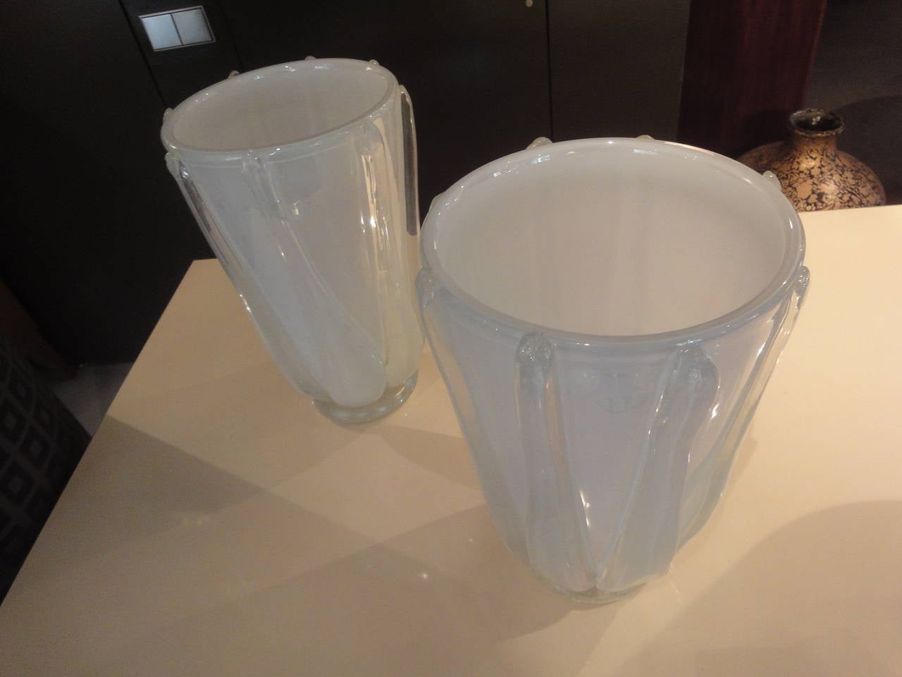 Pair of Murano Glass Vases For Sale 2