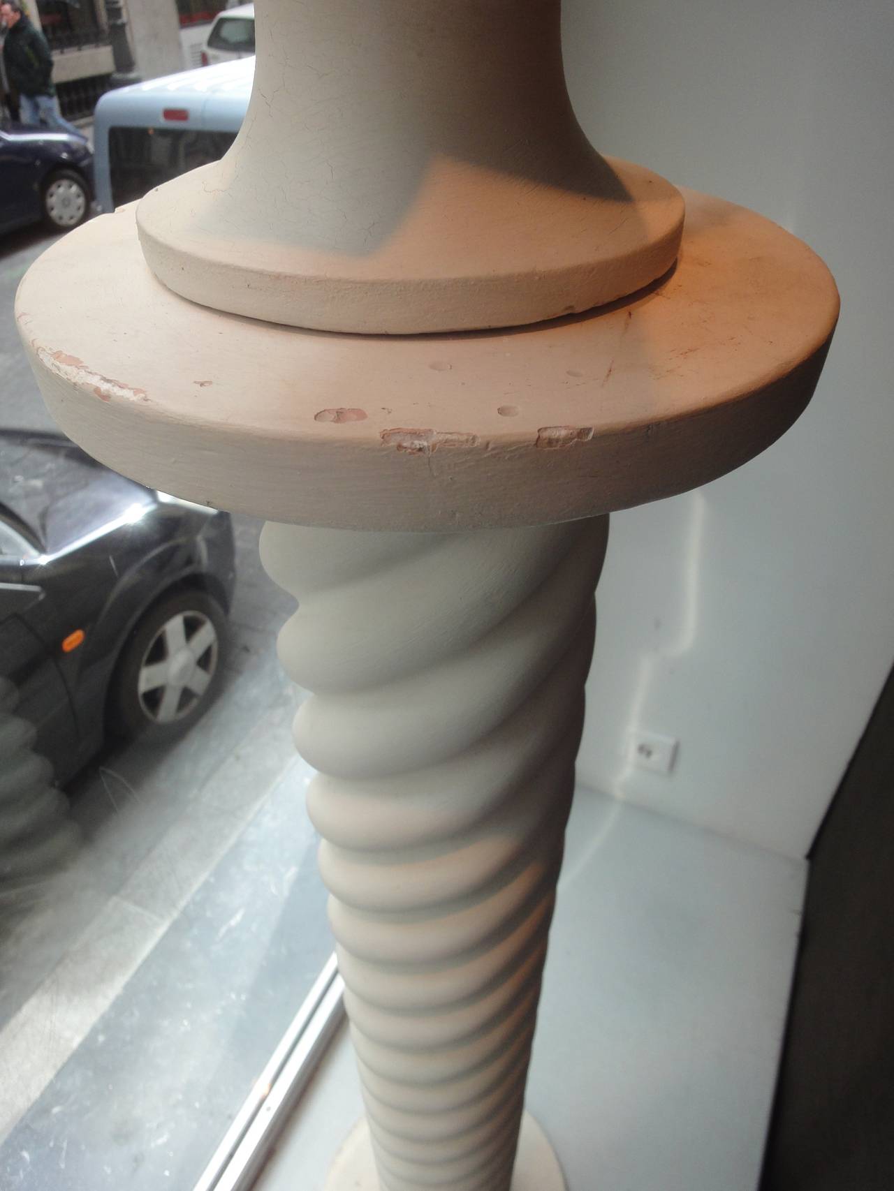 Pair of Urns on Columns For Sale 3